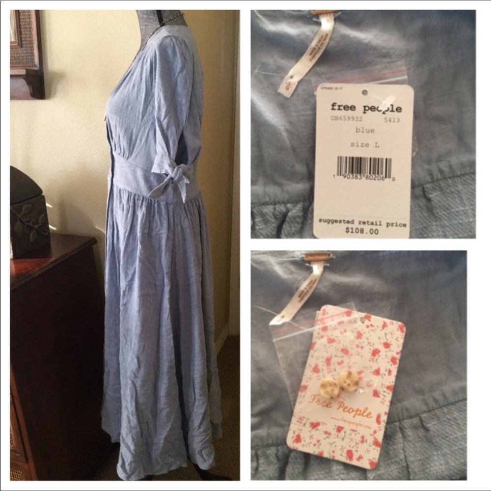 Free People Love Of My Life Midi Dress. NWT. - Picture 5 of 8